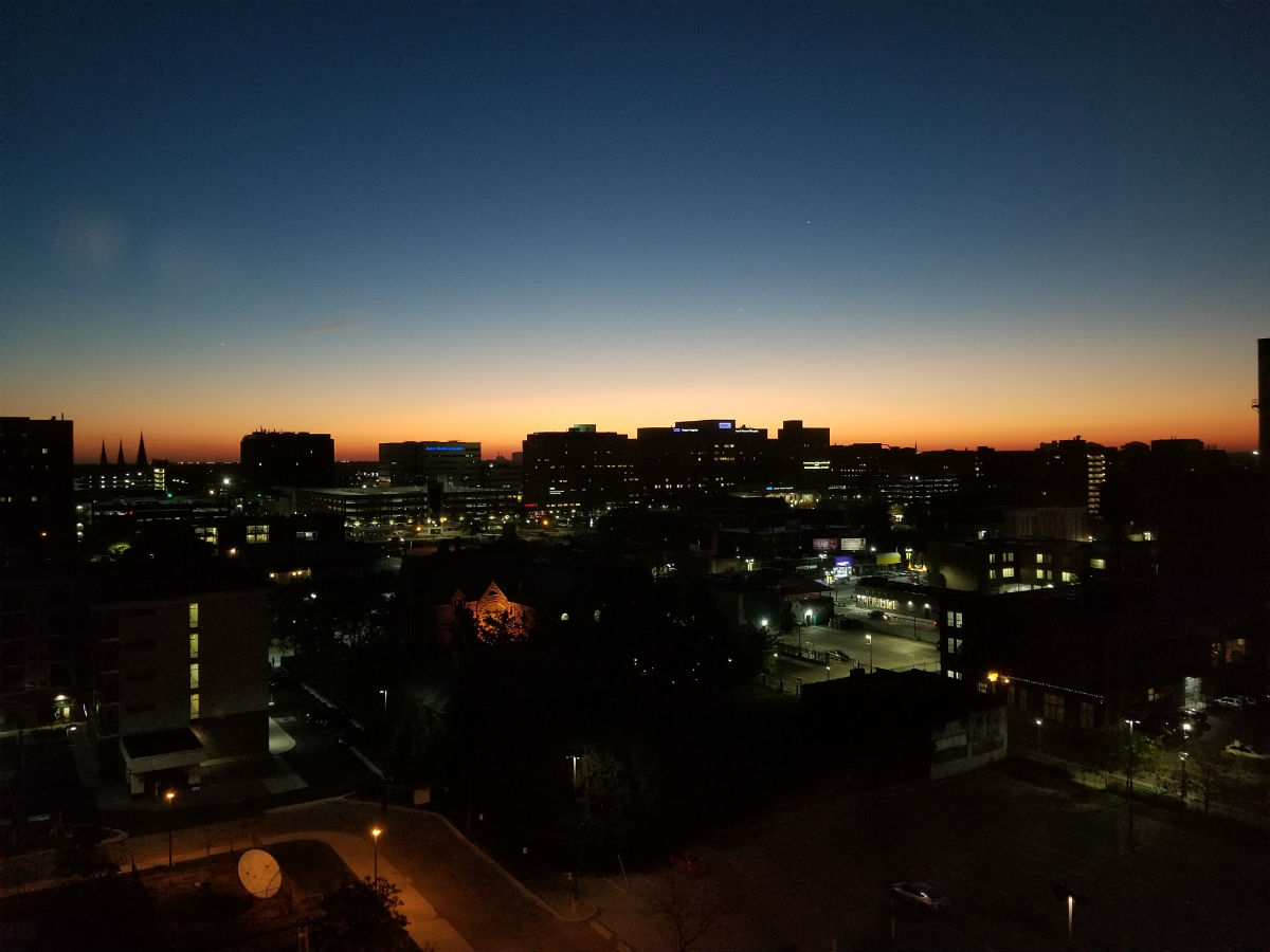 "Break of dawn over Midtown."