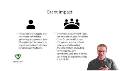 2022 Music's assessment grant presentation video