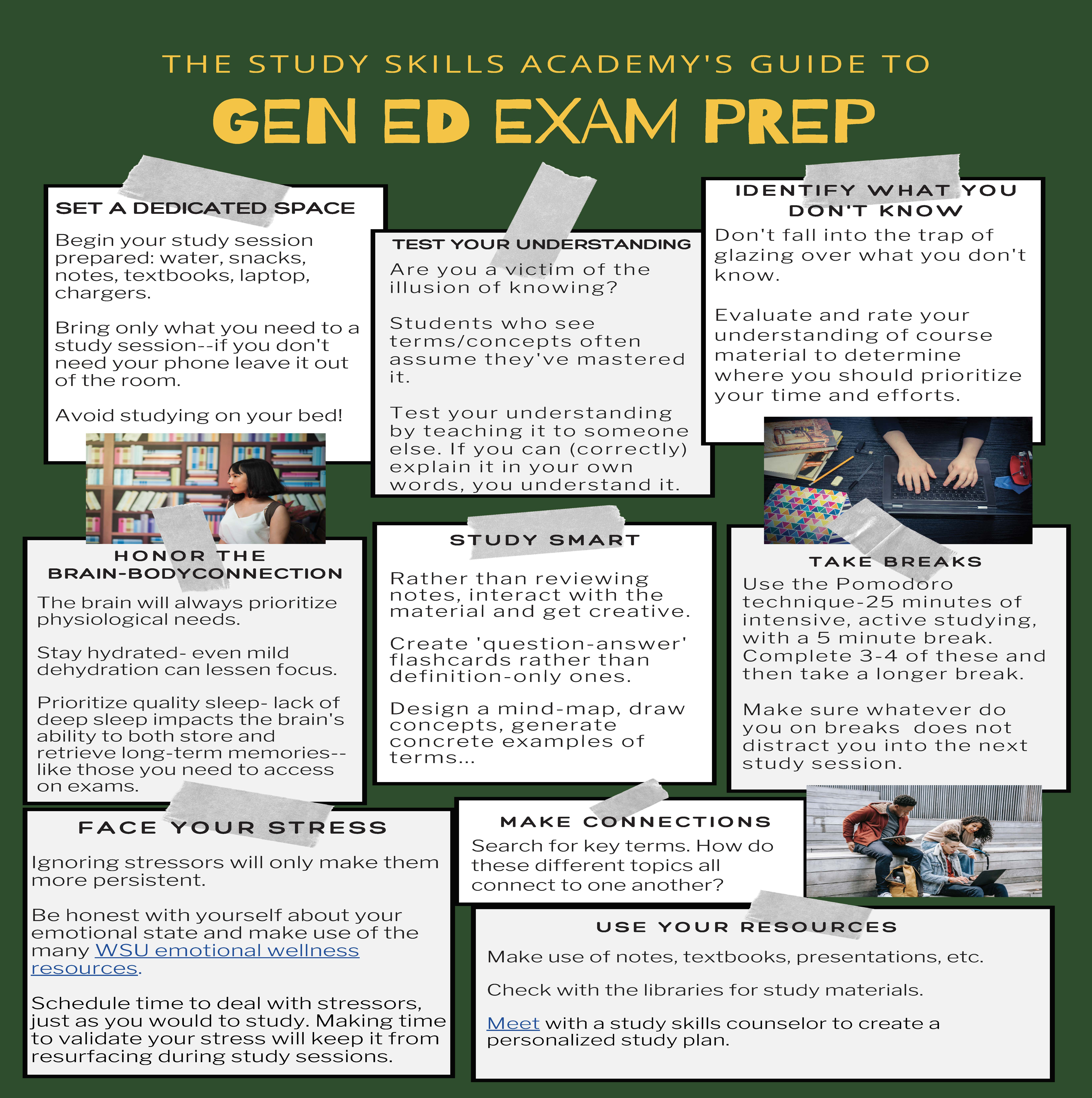 The study skills academy's guide to gen ed exam prep - described in text