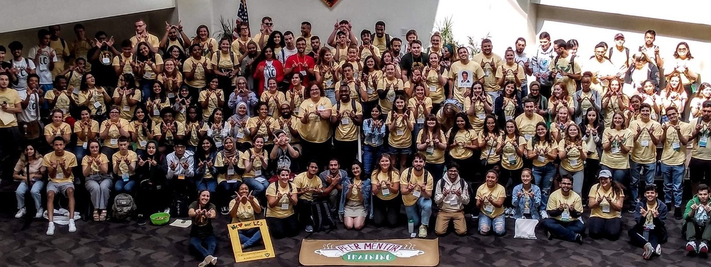Group photo of peer mentors at August 2019 Training