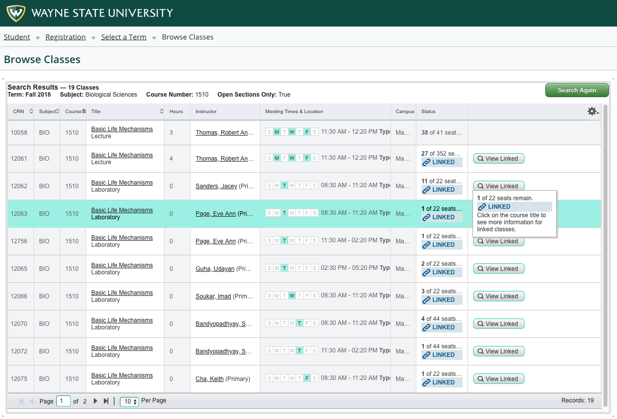 wayne state 2021 calendar How To Browse For Classes Office Of The Registrar Wayne State University wayne state 2021 calendar